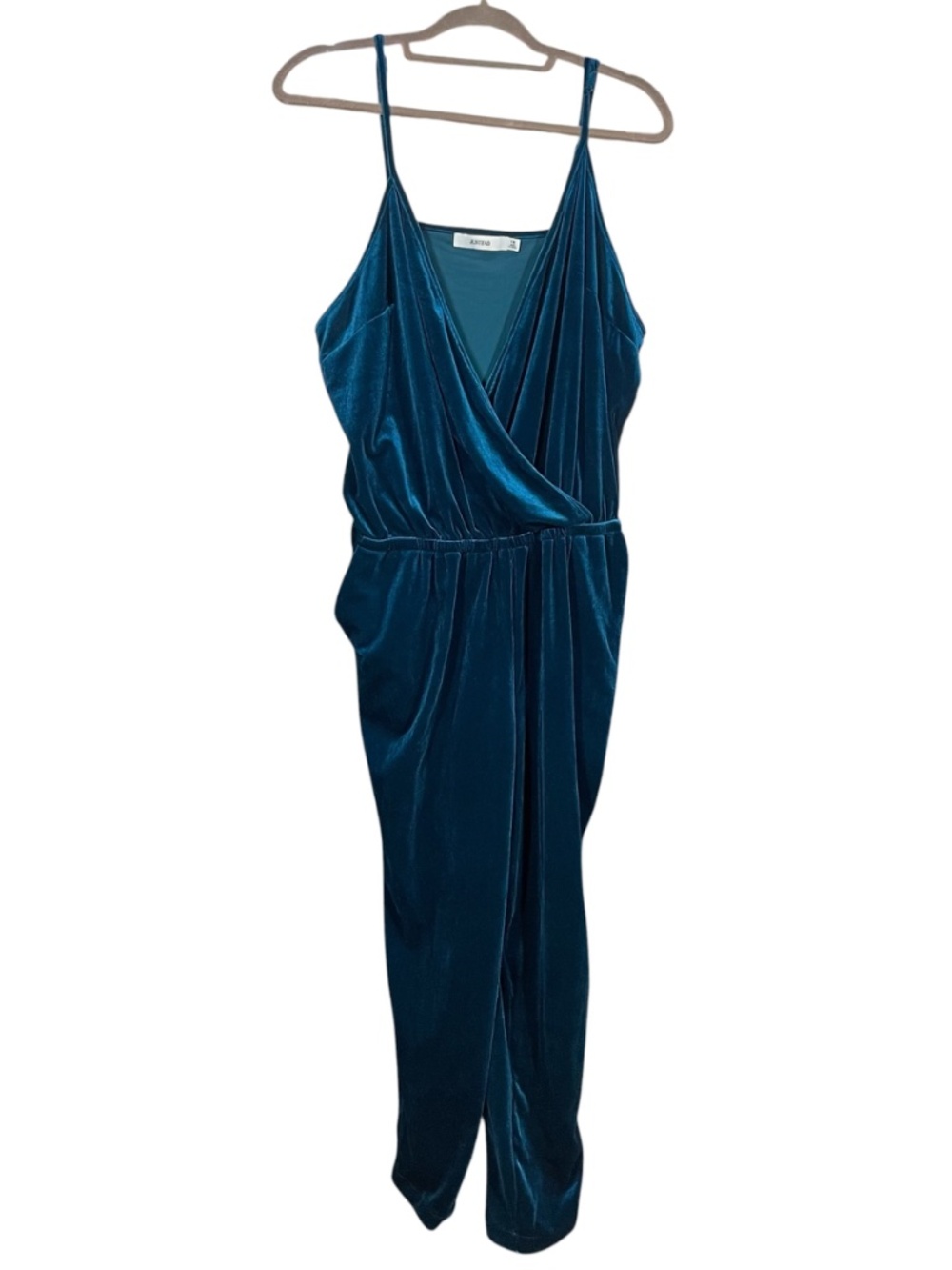 JustFab Velvet Jumpsuit